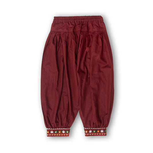 Exclusive Maroon Frock & Shalwar - Cultural Kids Dress